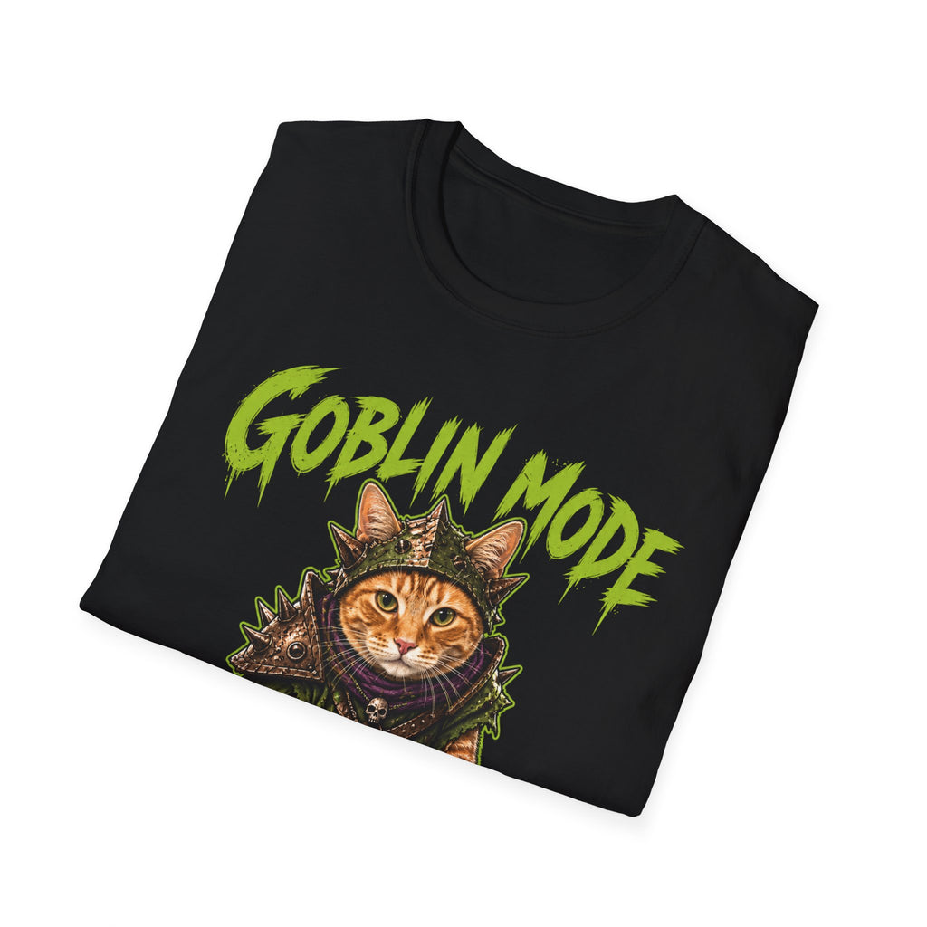 Goblin Mode Activated Cat T-Shirt | Fantasy Cat Illustration, Halloween Vibe