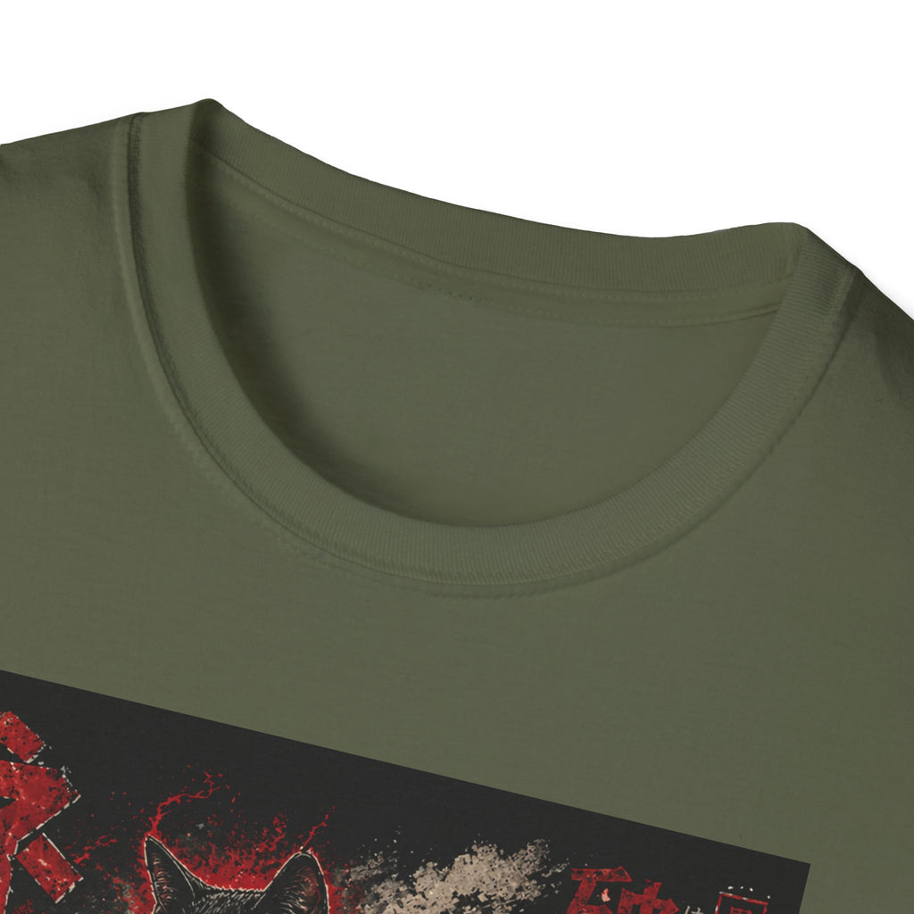 Retro Kaiju Cat T-Shirt | Japanese Monster Poster, Vintage Horror Aesthetic