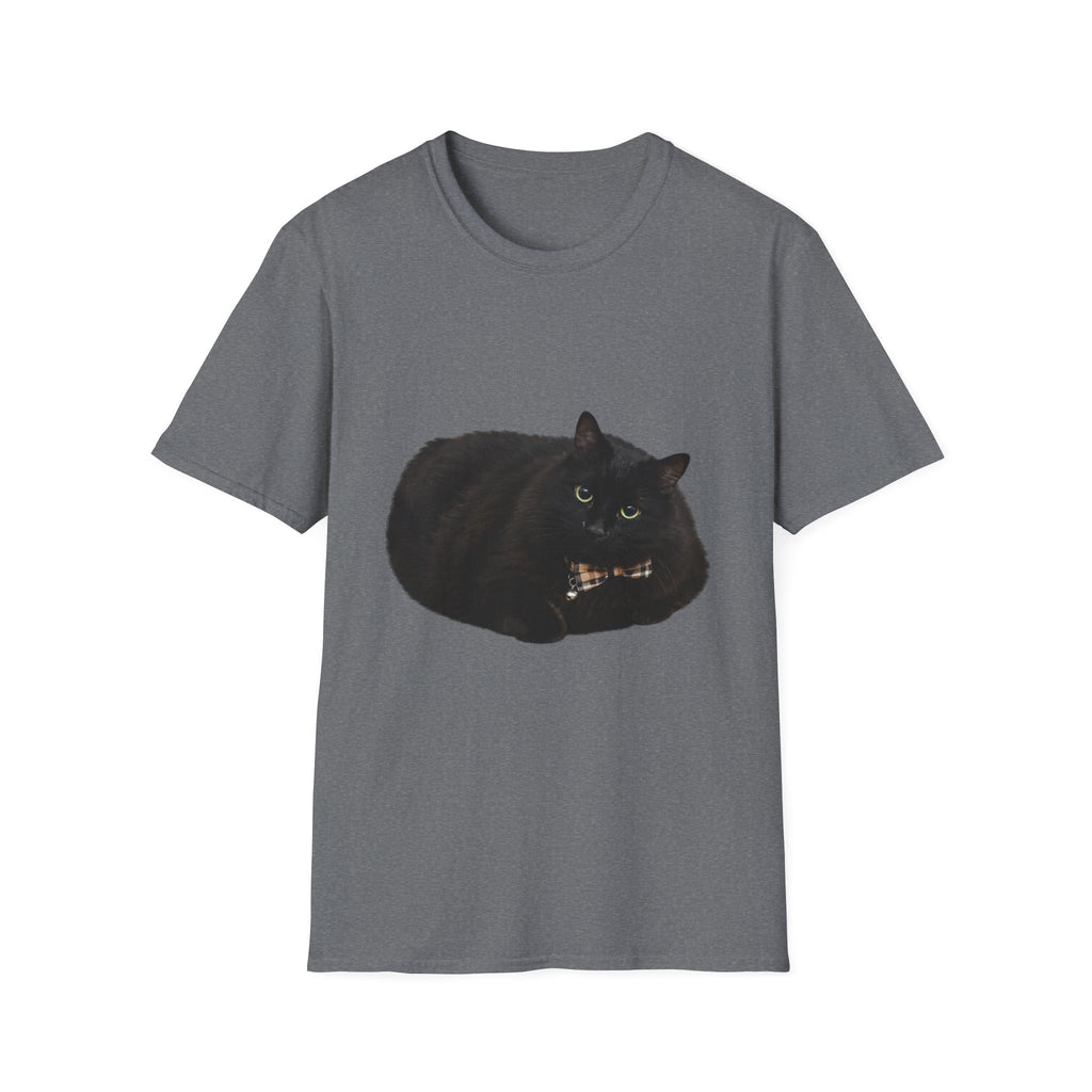 Peeking Black Cat T-Shirt | Minimal Cat Illustration