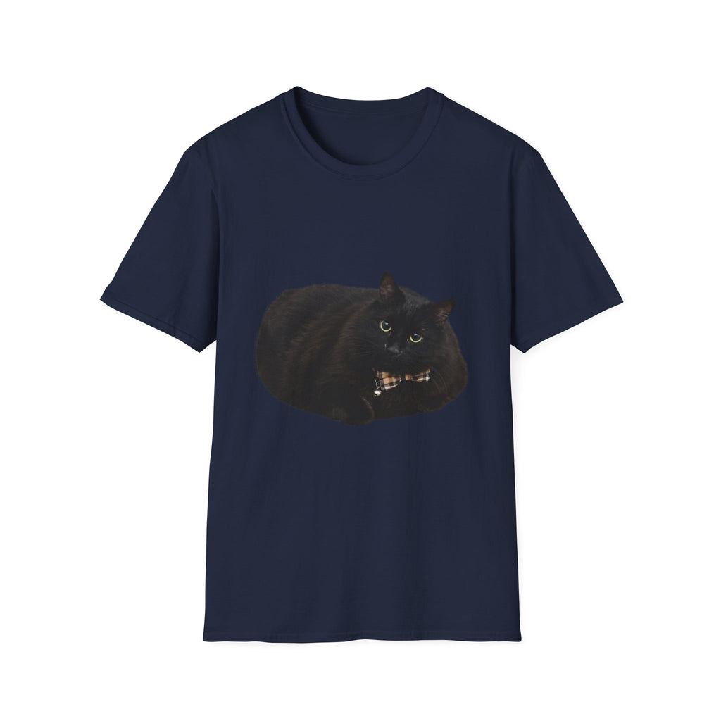Peeking Black Cat T-Shirt | Minimal Cat Illustration