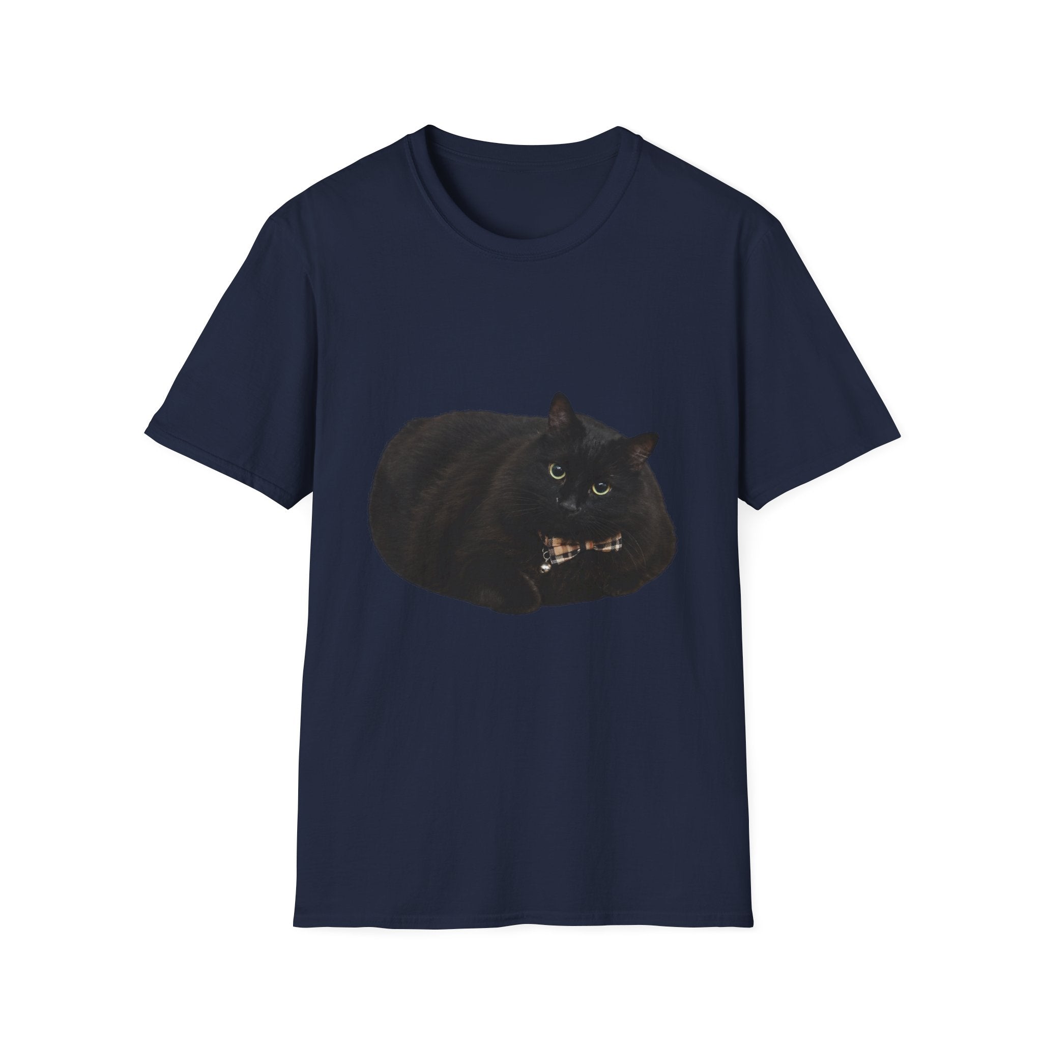 Peeking Black Cat T-Shirt | Minimal Cat Illustration