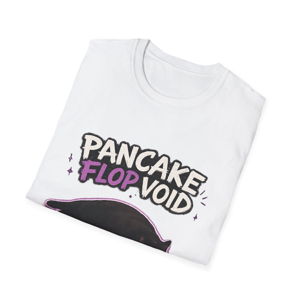 Pancake Flop Void cat graphic T-Shirt | no bones no thoughts just flop