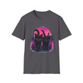 Retro Vaporwave Black Cats T-Shirt | Neon Sunset City