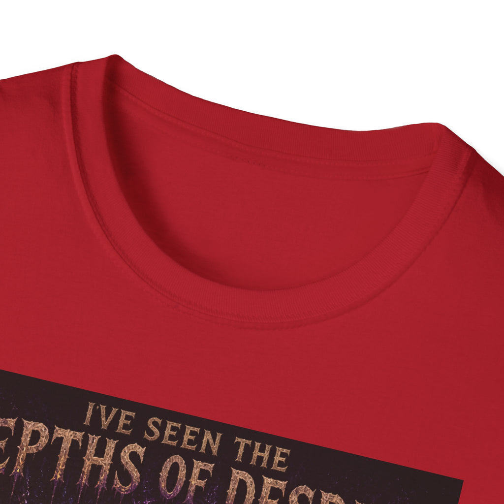 Depths of Despair Cat with Cheese, T-Shirt | Cat Illustration, Funny Quote