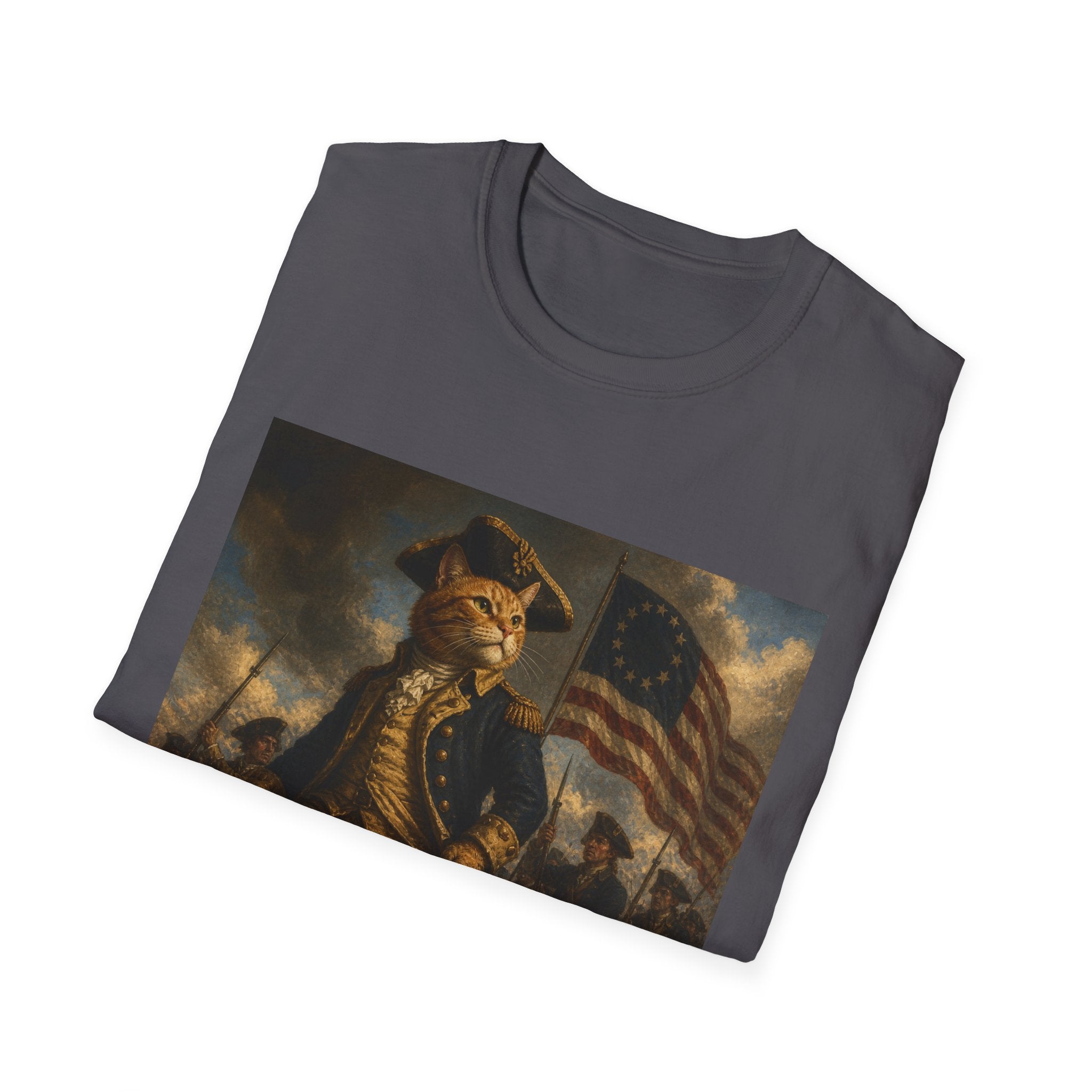 4th of July Revolutionary Fox T-Shirt | American Flag, 1776 Patriotic Design