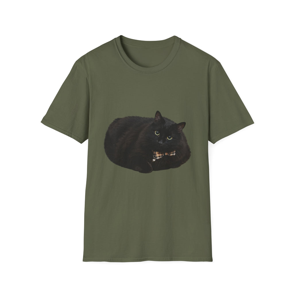 Peeking Black Cat T-Shirt | Minimal Cat Illustration