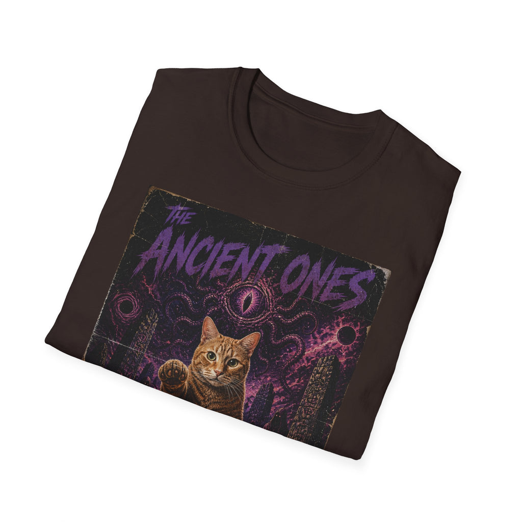 Ancient Ones Cat Horror Poster T-Shirt | Cthulhu Cat Hunger for Treats