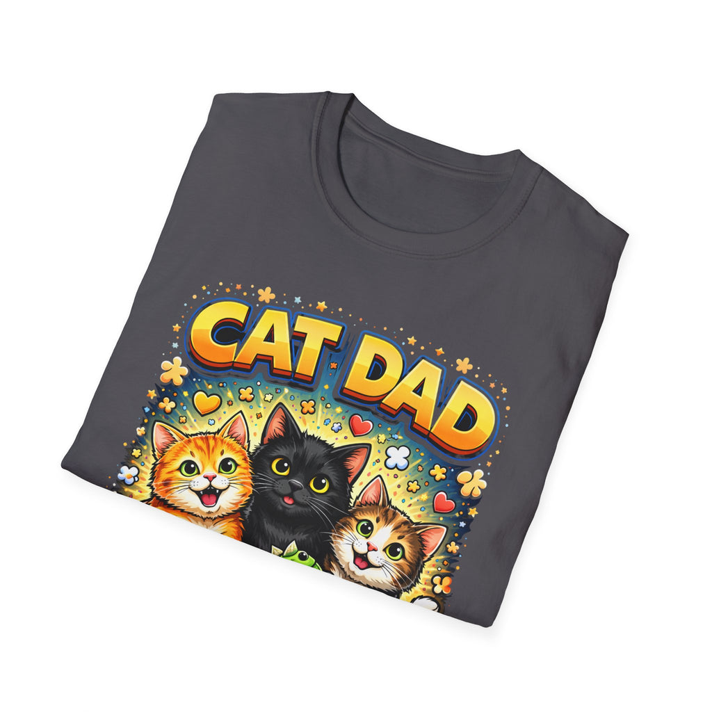 Cat Dad graphic T-Shirt | Cute kittens, colorful illustration, pet lover tee