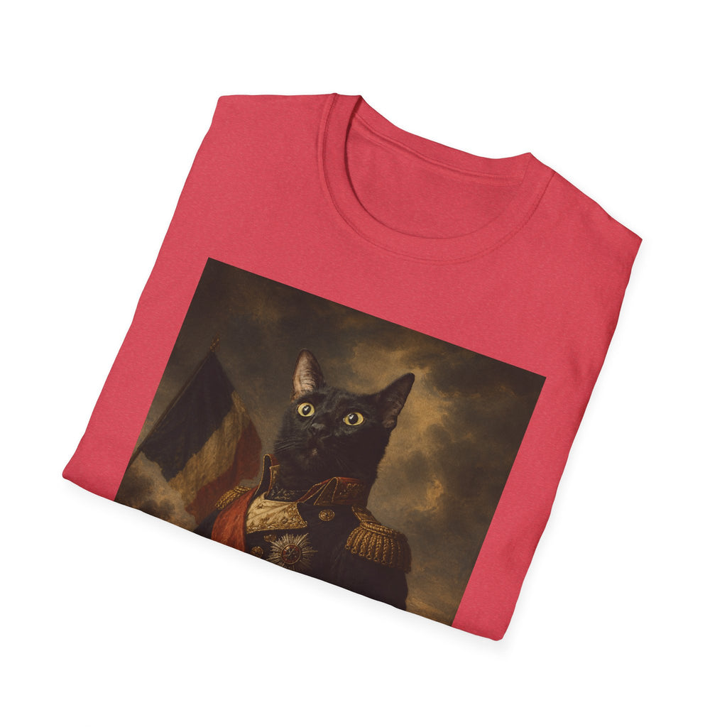 Regal Black Cat General T-Shirt | Vintage Portrait, Military Uniform