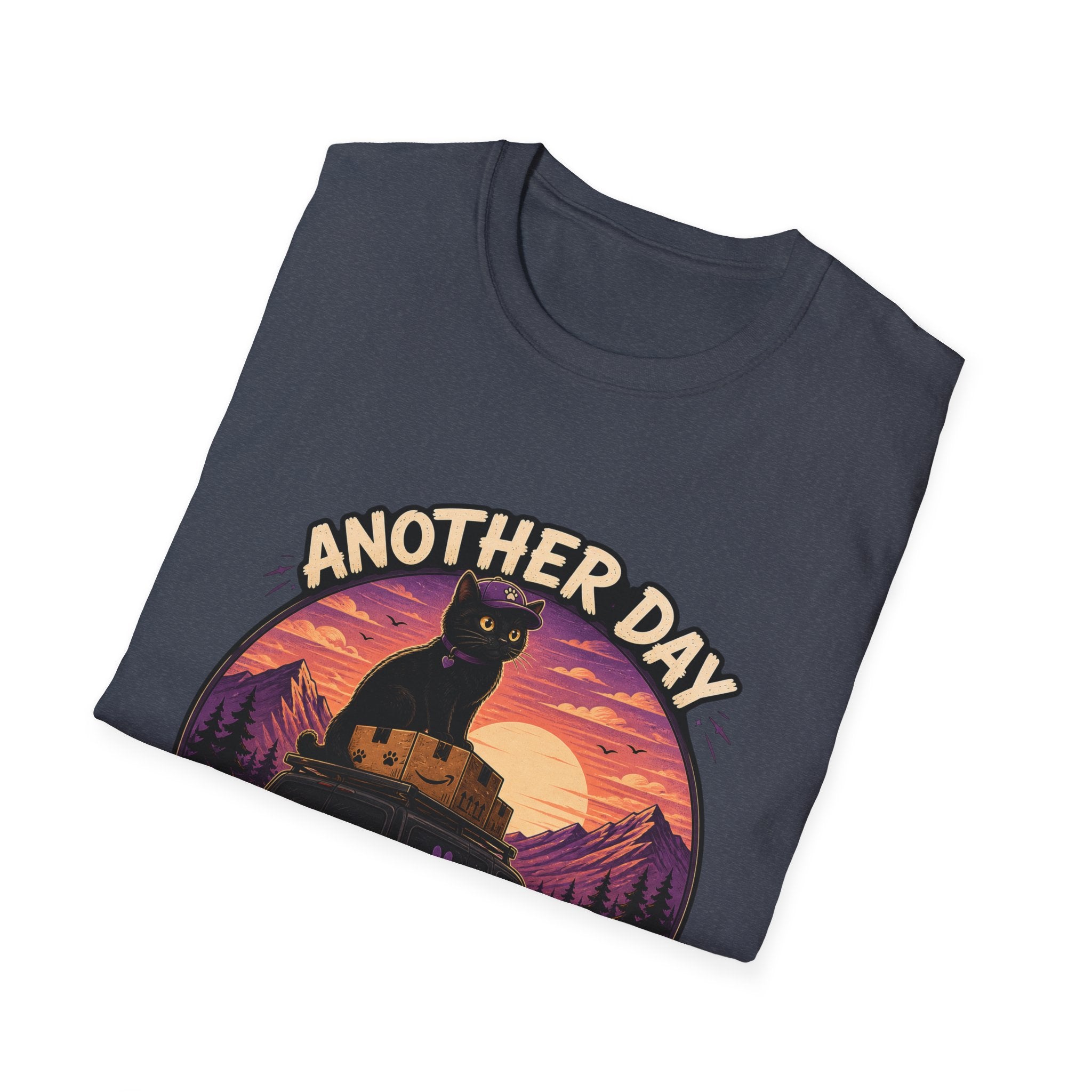 Another Day Another Delivery cat sunset T-Shirt | Delivery Cat Graphic Tee