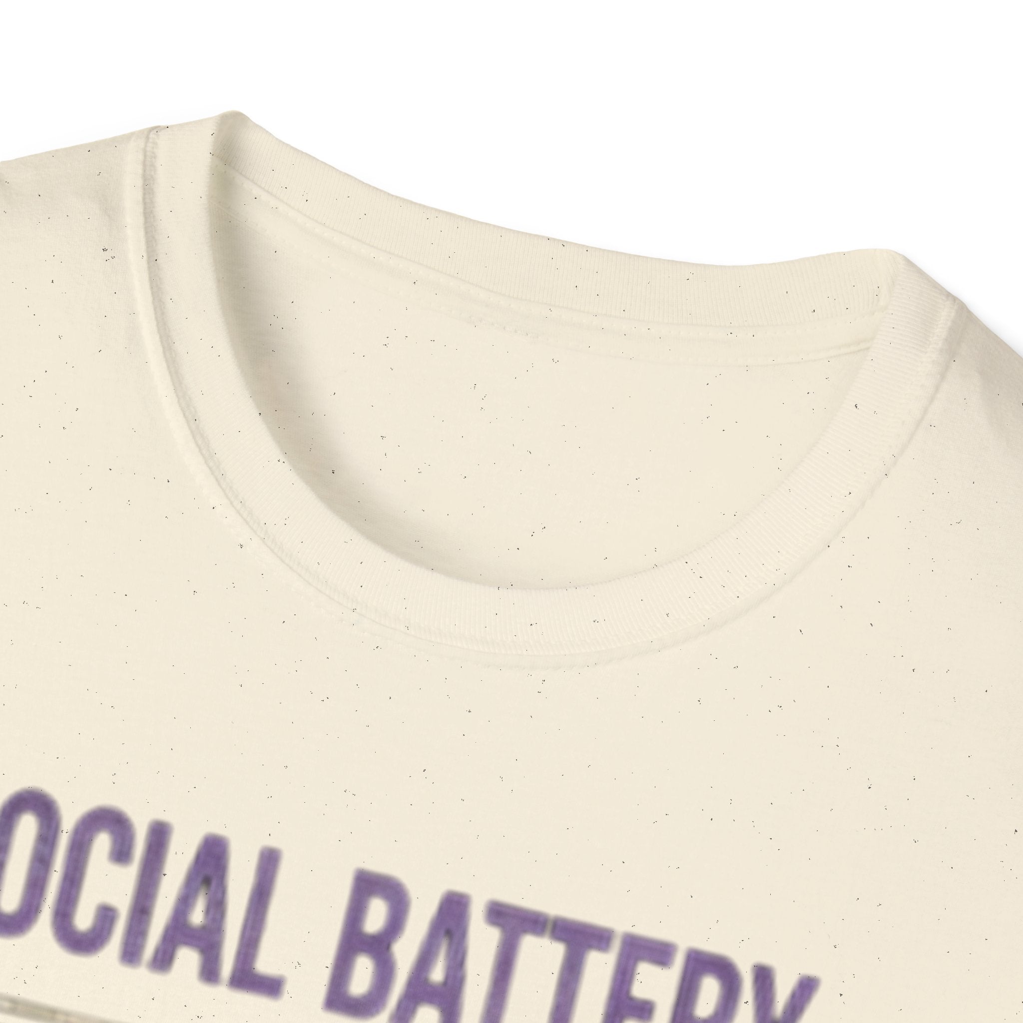 Social Battery Drained Cat T-Shirt | Low Battery Cat Shirt