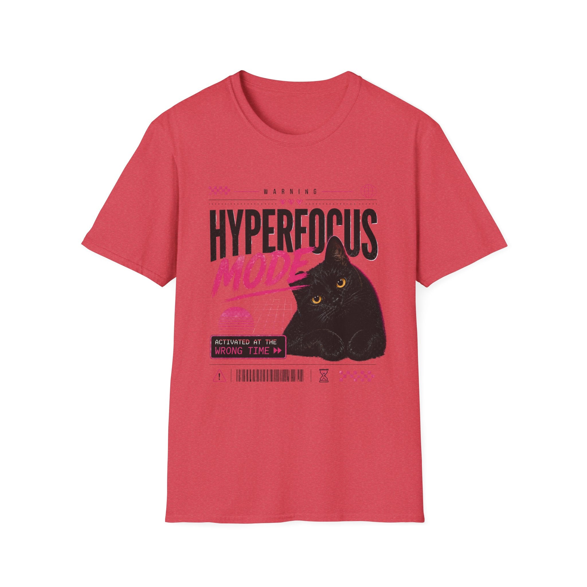 Hyperfocus Mode Cat T-Shirt | Cute Black Cat Graphic Tee