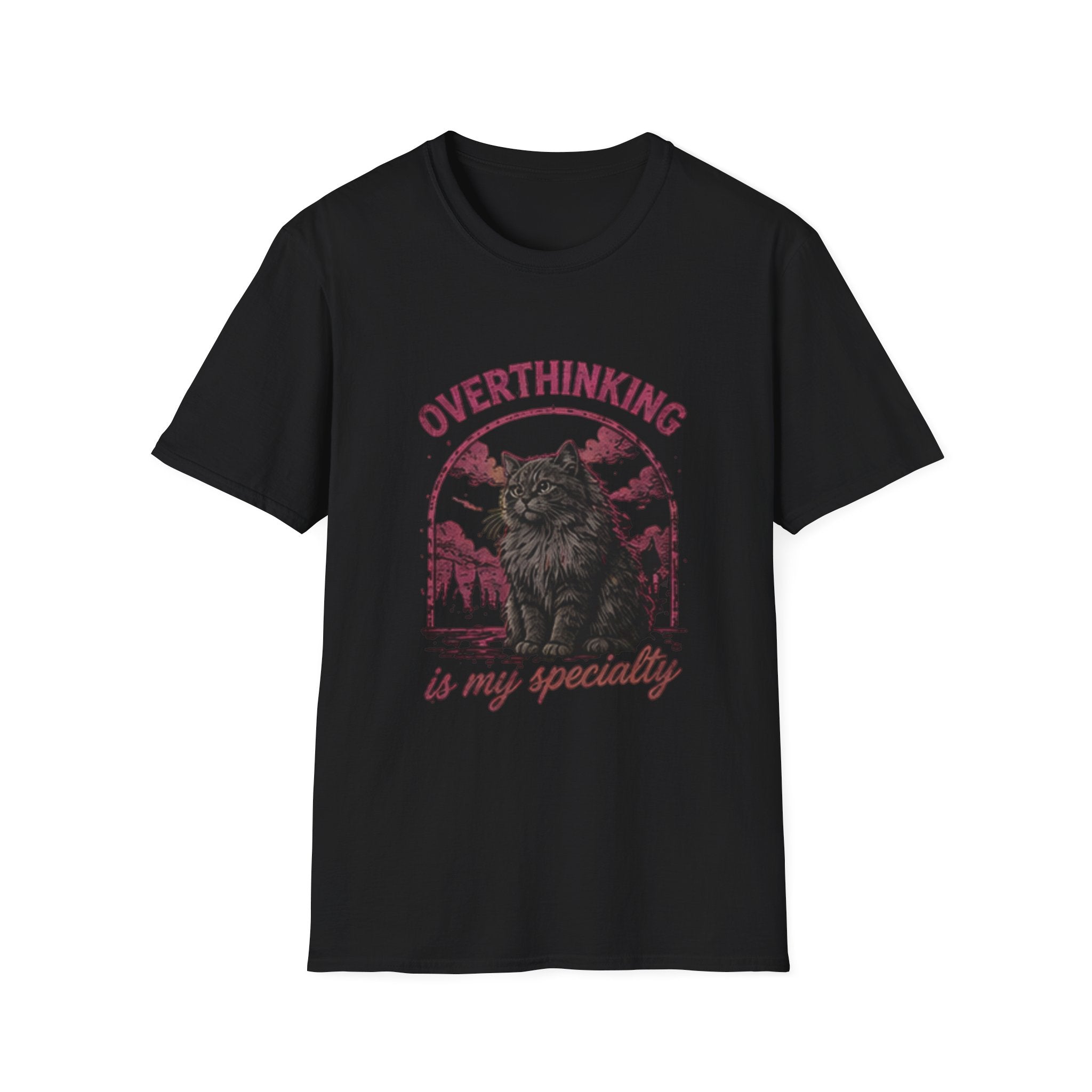 Overthinking Is My Specialty cat shirt | T-Shirt, vintage cat graphic
