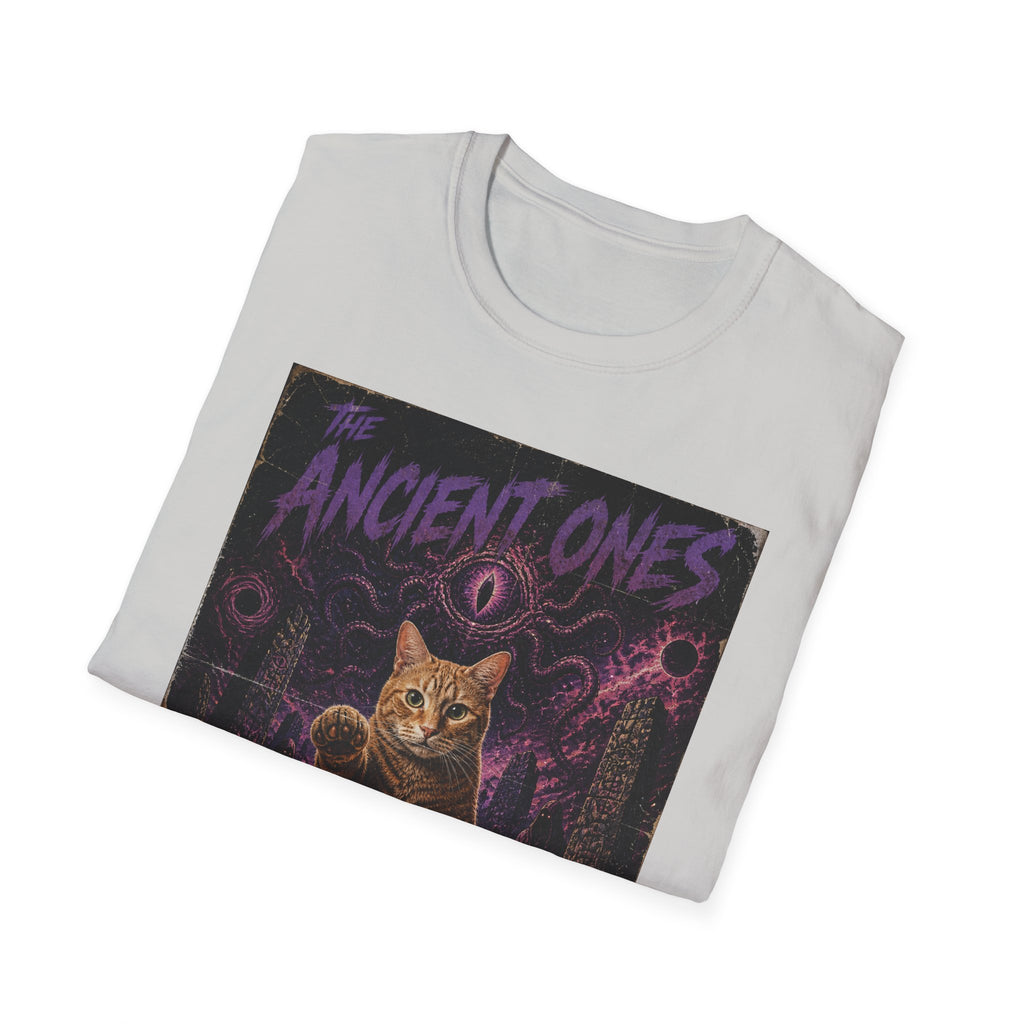 Ancient Ones Cat Horror Poster T-Shirt | Cthulhu Cat Hunger for Treats