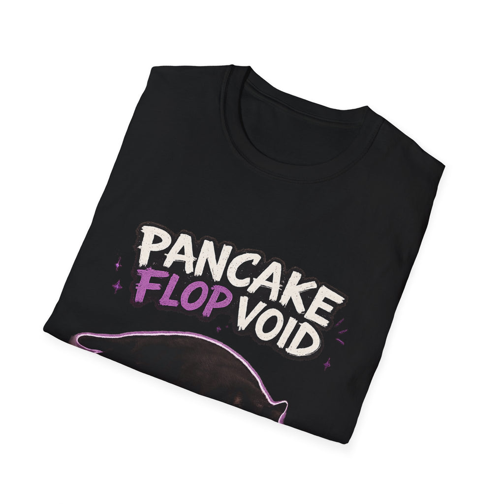 Pancake Flop Void cat graphic T-Shirt | no bones no thoughts just flop