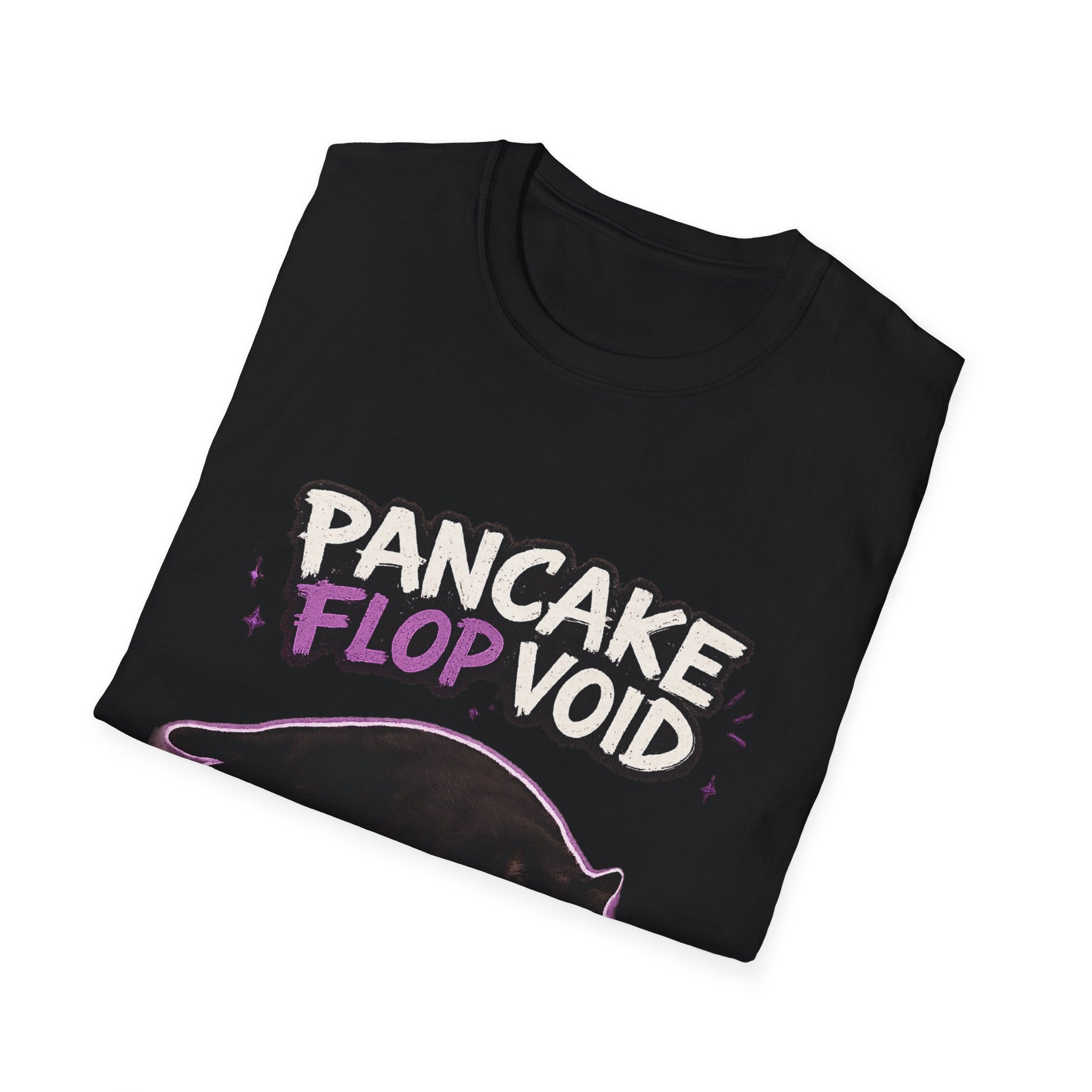 Pancake Flop Void cat graphic T-Shirt | no bones no thoughts just flop