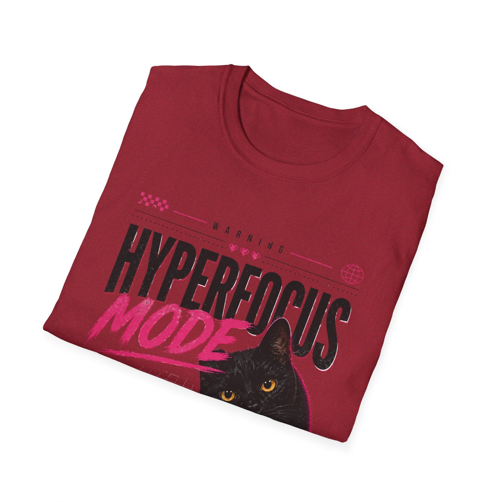 Hyperfocus Mode Cat T-Shirt | Cute Black Cat Graphic Tee
