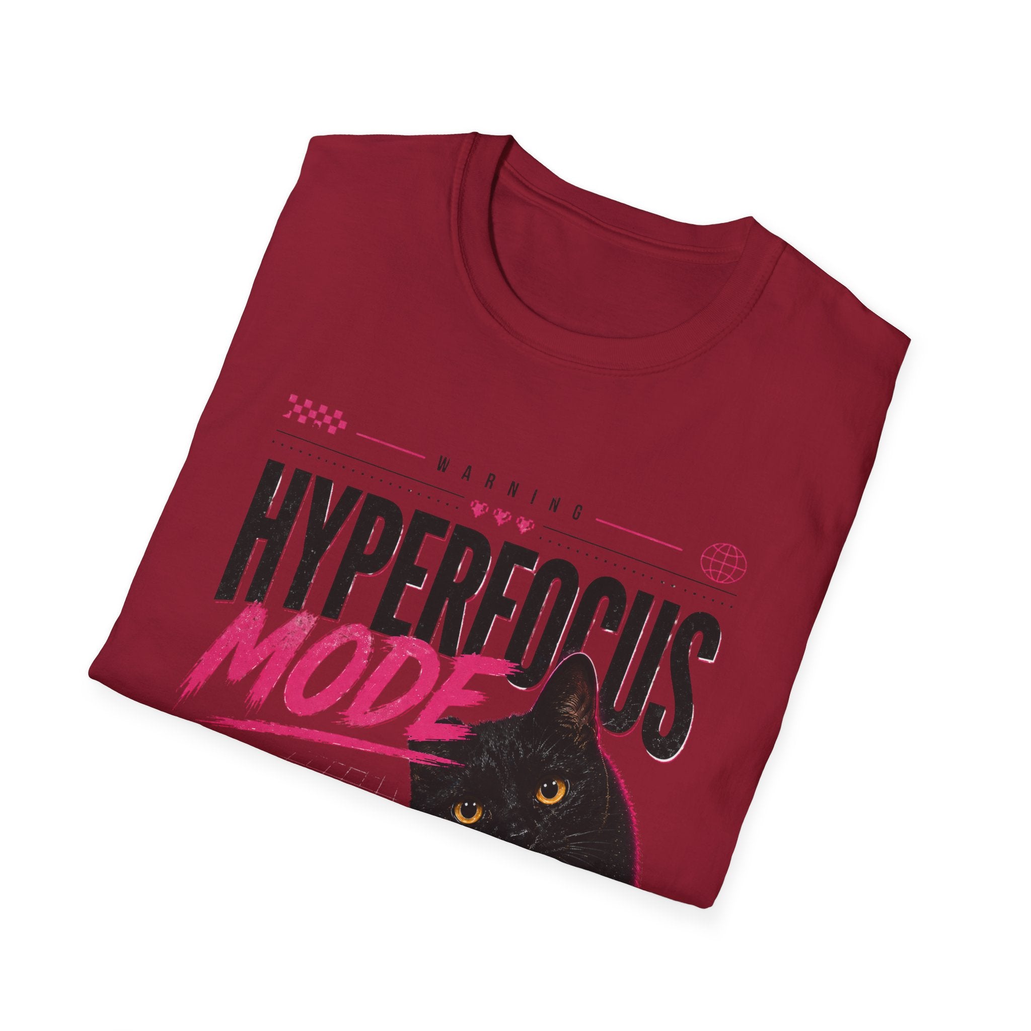 Hyperfocus Mode Cat T-Shirt | Cute Black Cat Graphic Tee