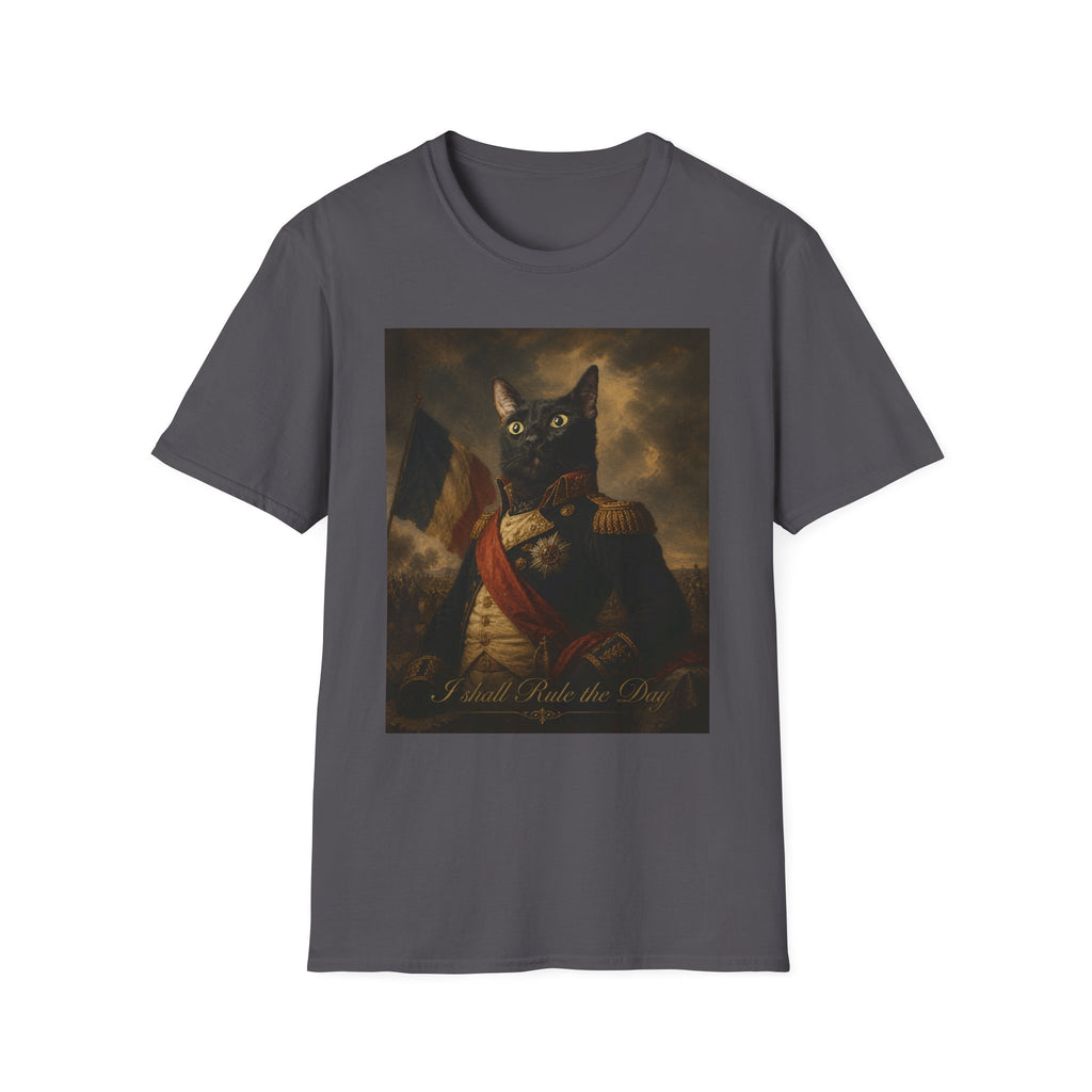 Regal Black Cat General T-Shirt | Vintage Portrait, Military Uniform