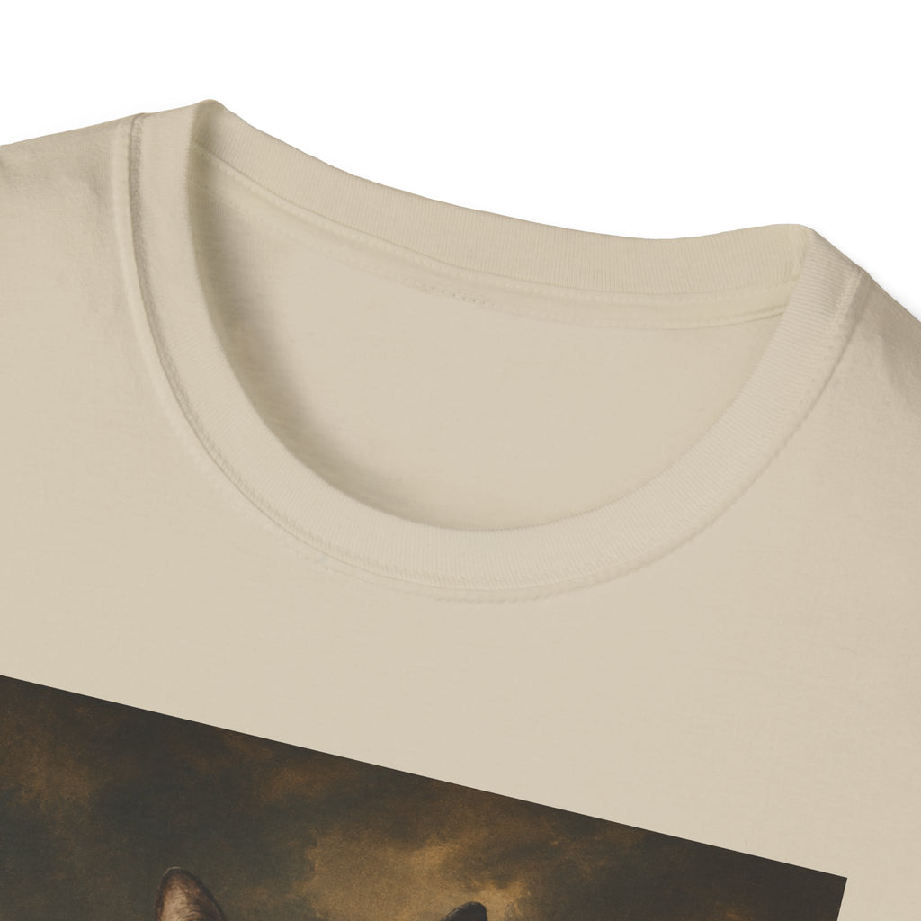 Regal Black Cat General T-Shirt | Vintage Portrait, Military Uniform