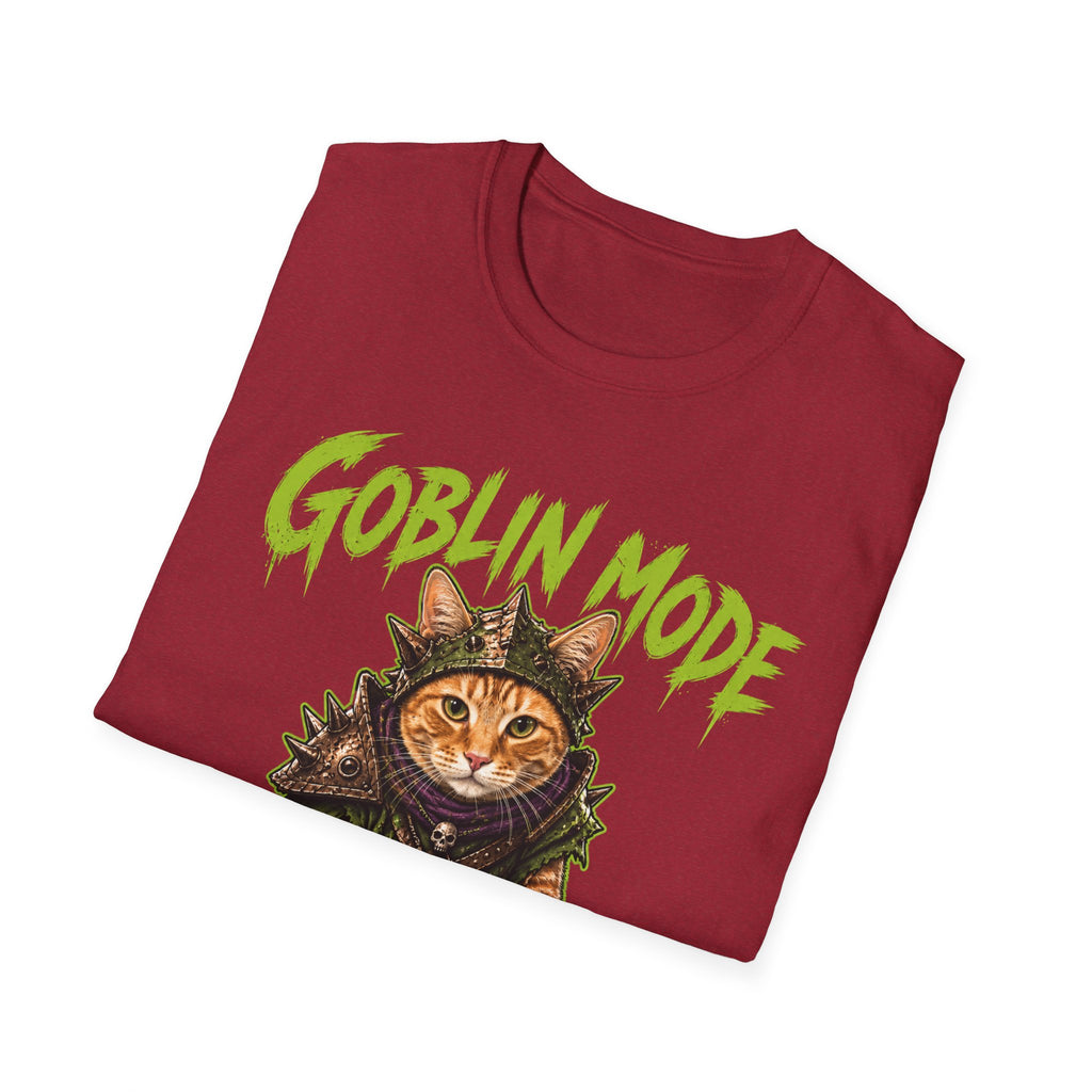 Goblin Mode Activated Cat T-Shirt | Fantasy Cat Illustration, Halloween Vibe