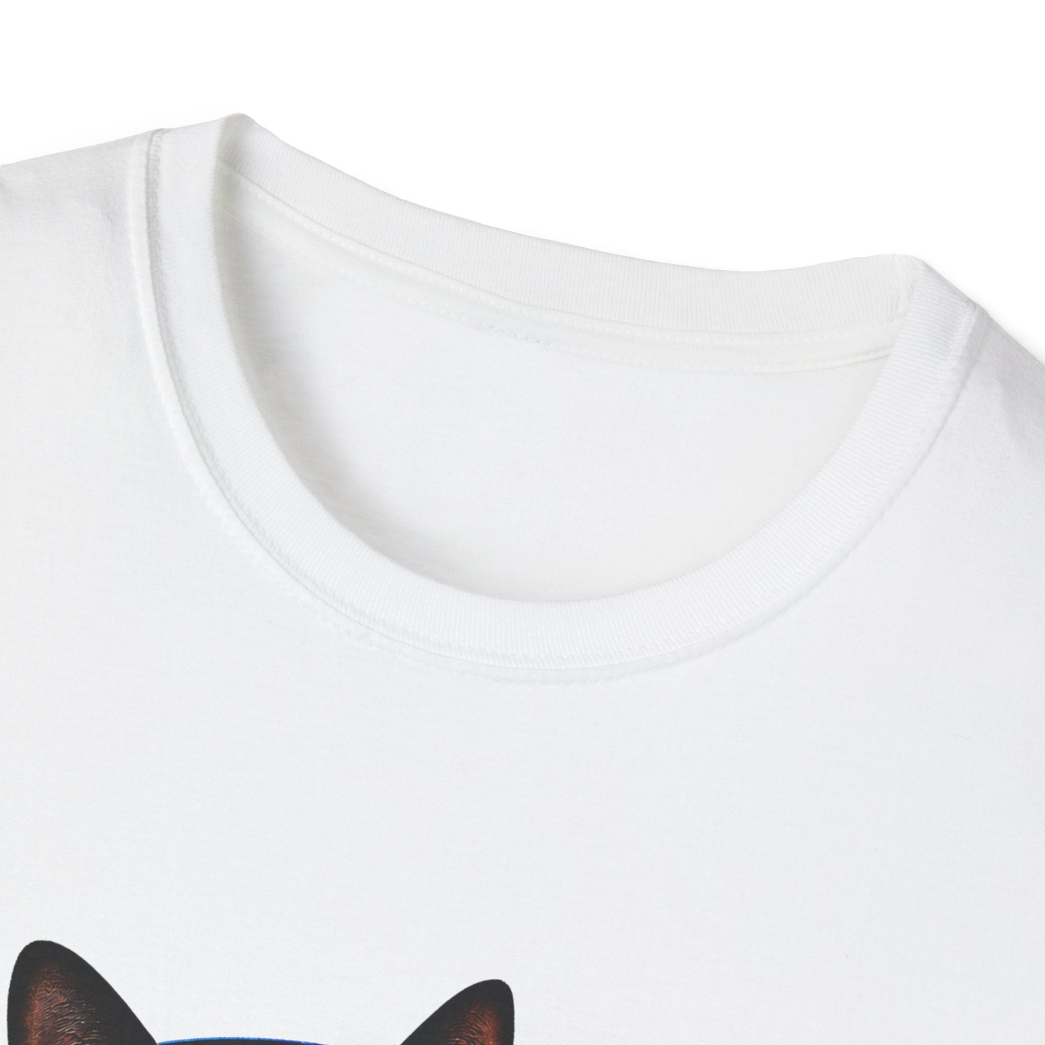 Black Cat with Headphones I Saw That T-Shirt | Funny Cat Tee
