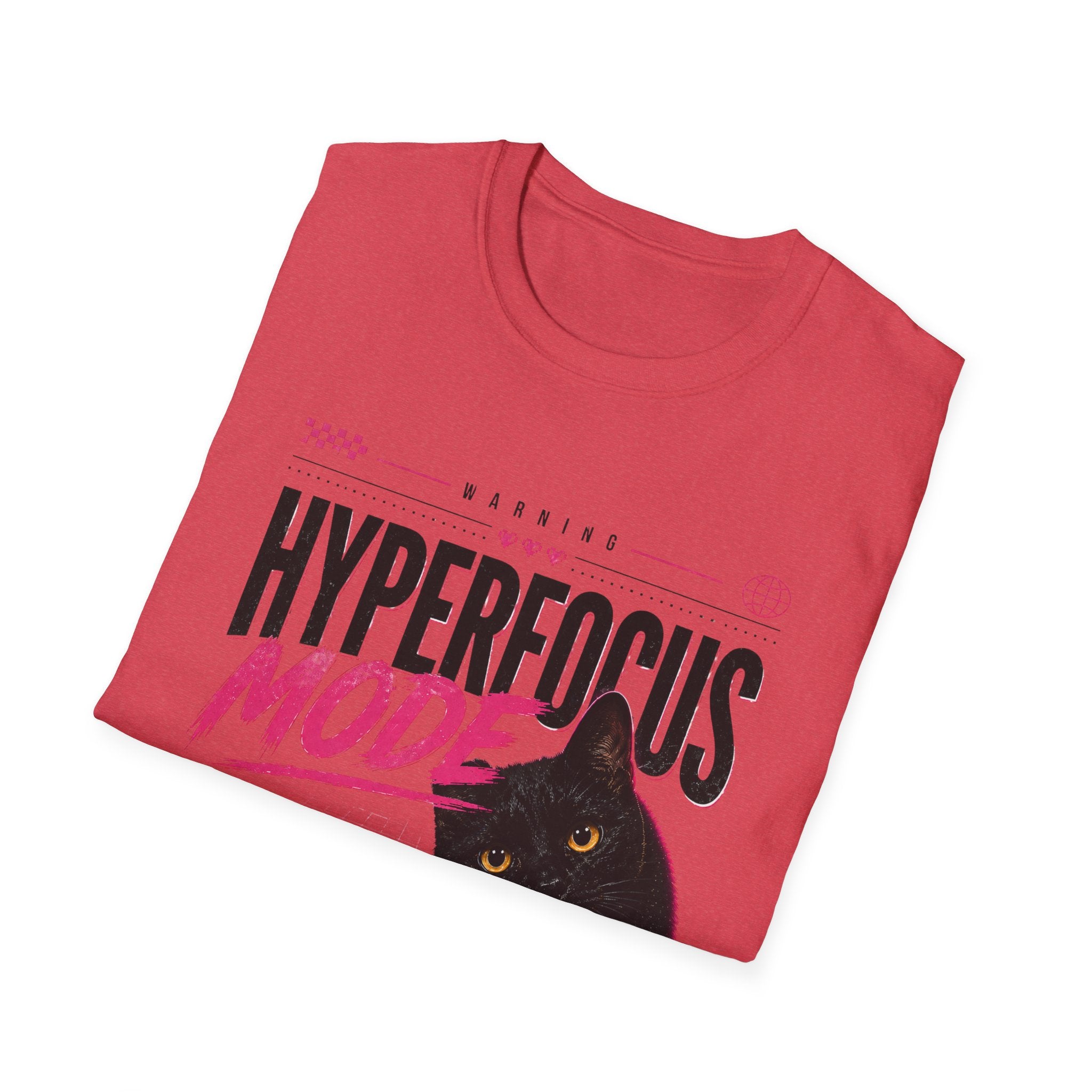 Hyperfocus Mode Cat T-Shirt | Cute Black Cat Graphic Tee