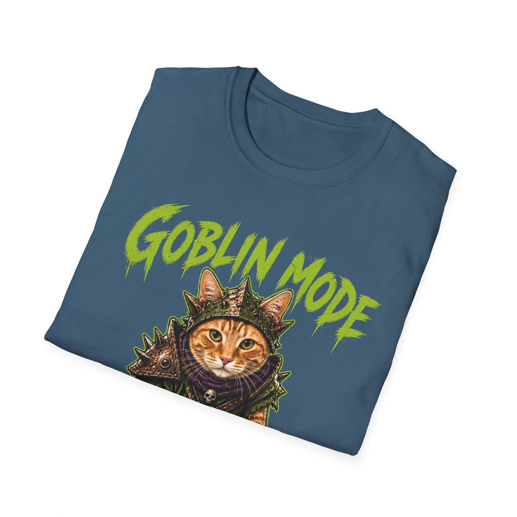 Goblin Mode Activated Cat T-Shirt | Fantasy Cat Illustration, Halloween Vibe