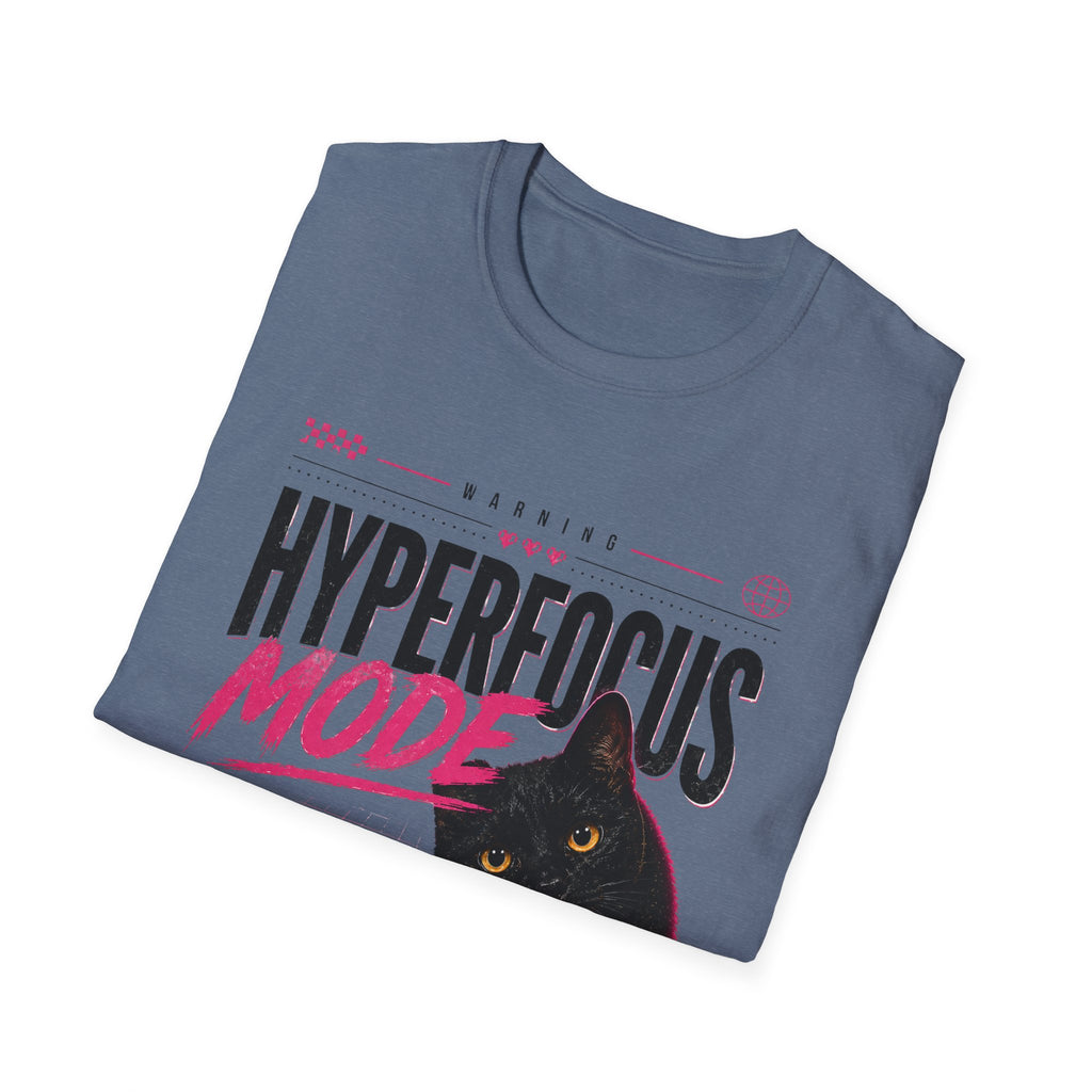 Hyperfocus Mode Cat T-Shirt | Cute Black Cat Graphic Tee