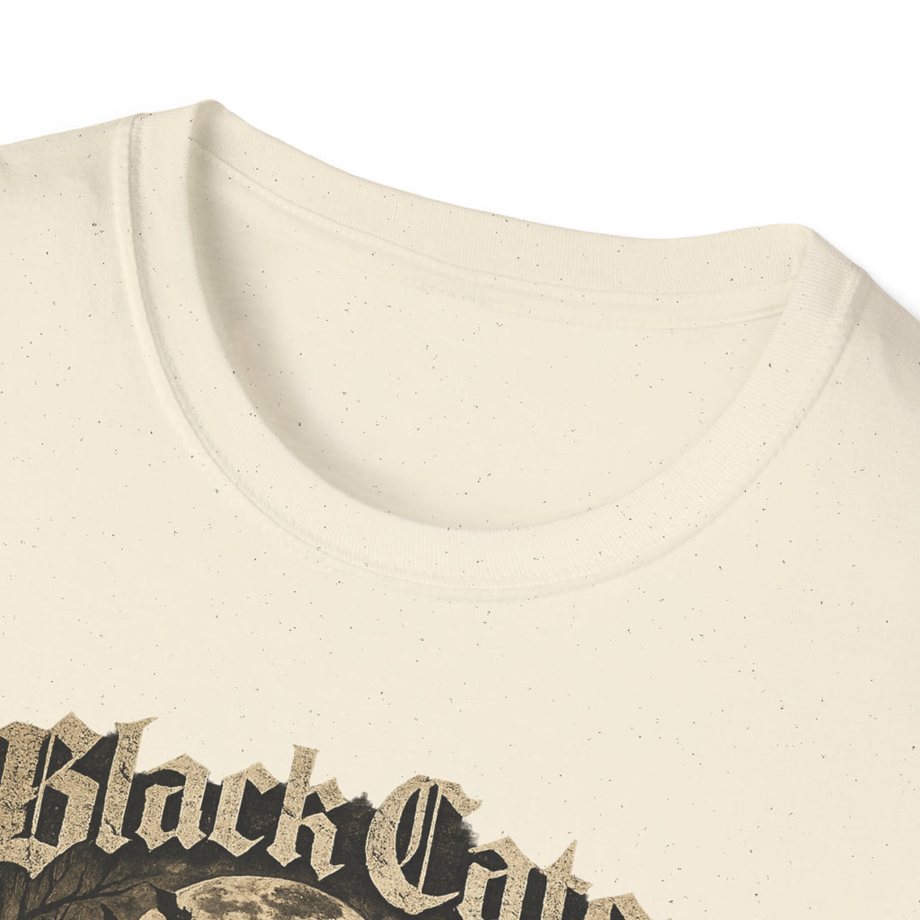 Black Cats & Coffee T-Shirt | Vintage Gothic Cat Illustration, Coffee Lover