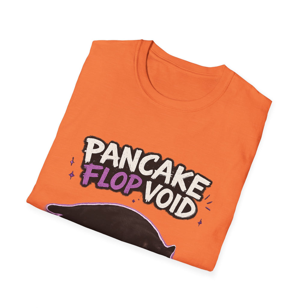 Pancake Flop Void cat graphic T-Shirt | no bones no thoughts just flop