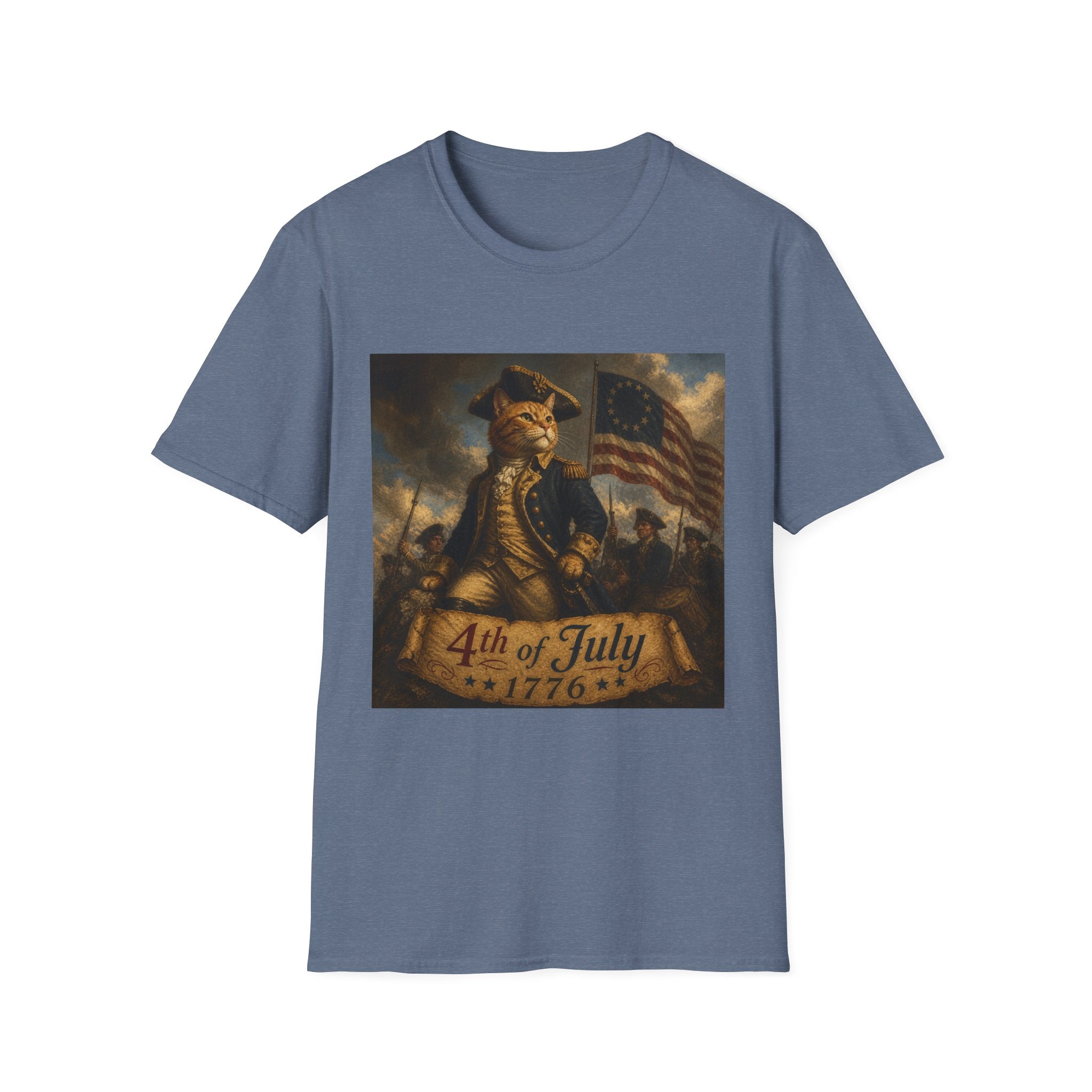 4th of July Revolutionary Fox T-Shirt | American Flag, 1776 Patriotic Design