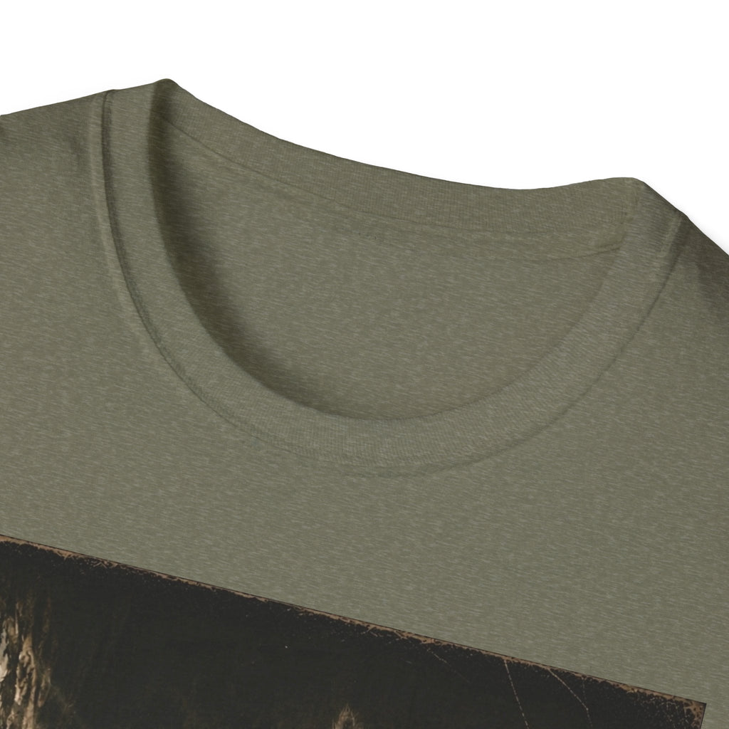 Gray Spooky Cat T-Shirt | Halloween Cat Shirt