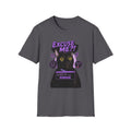 Excuse Me?! Black Cat Graphic T-Shirt | Retro Purple Horror Pop Art