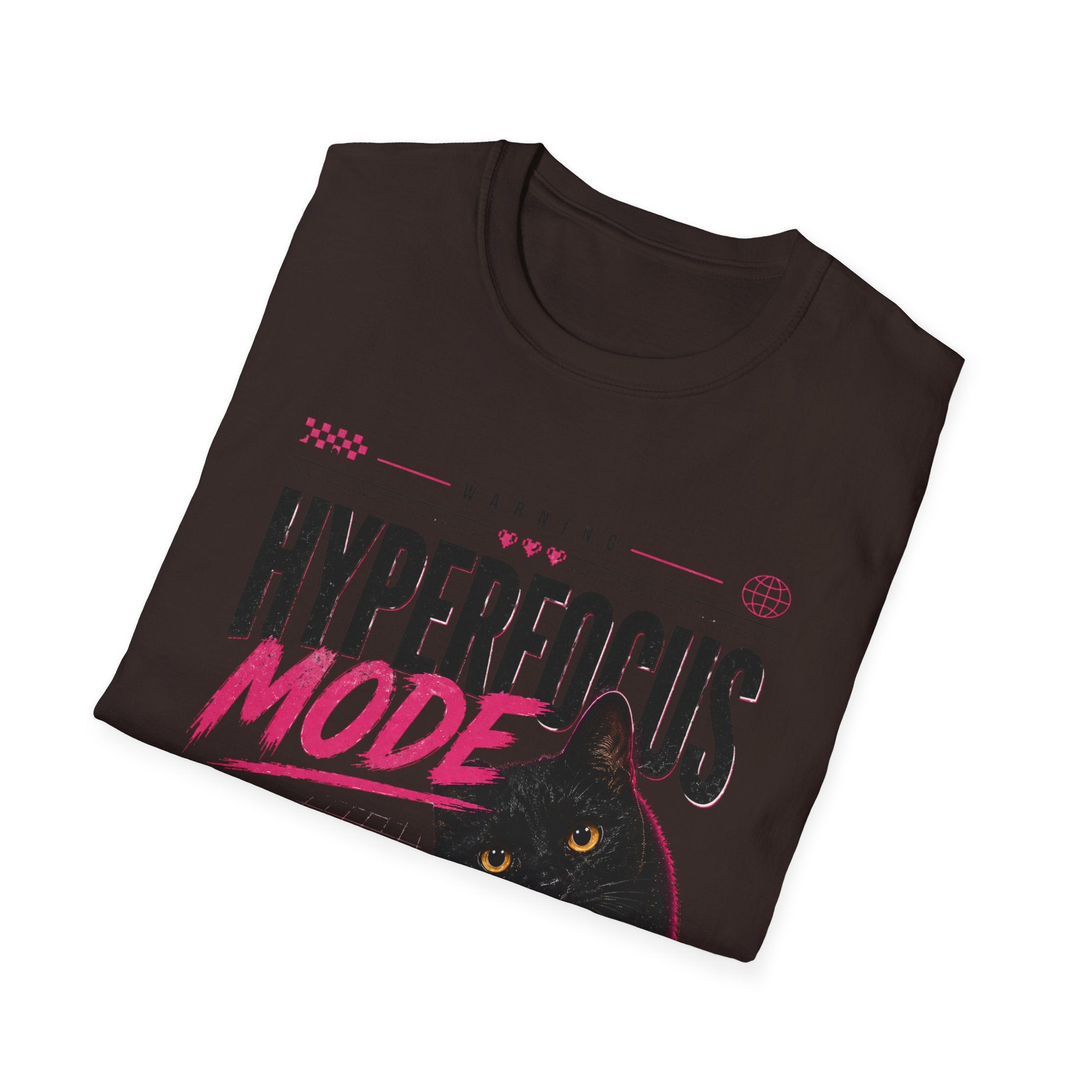 Hyperfocus Mode Cat T-Shirt | Cute Black Cat Graphic Tee