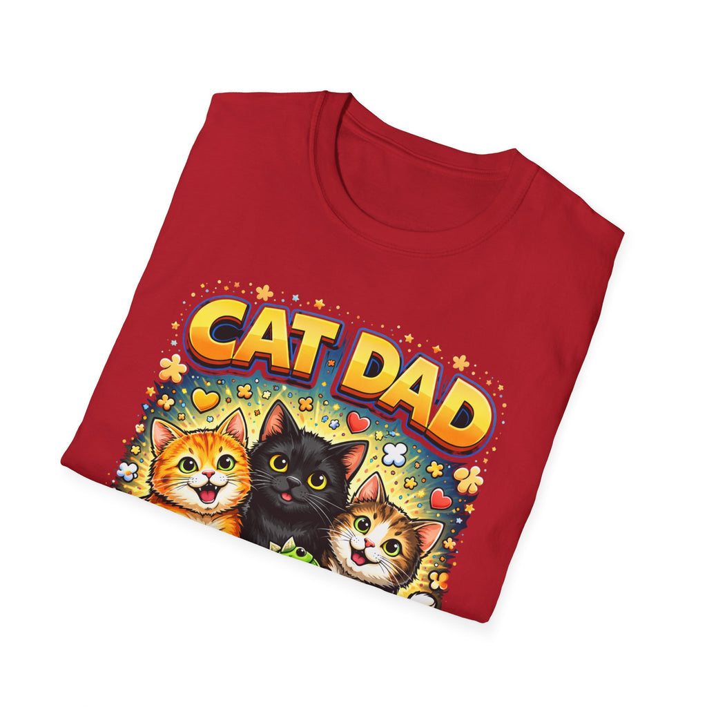 Cat Dad graphic T-Shirt | Cute kittens, colorful illustration, pet lover tee