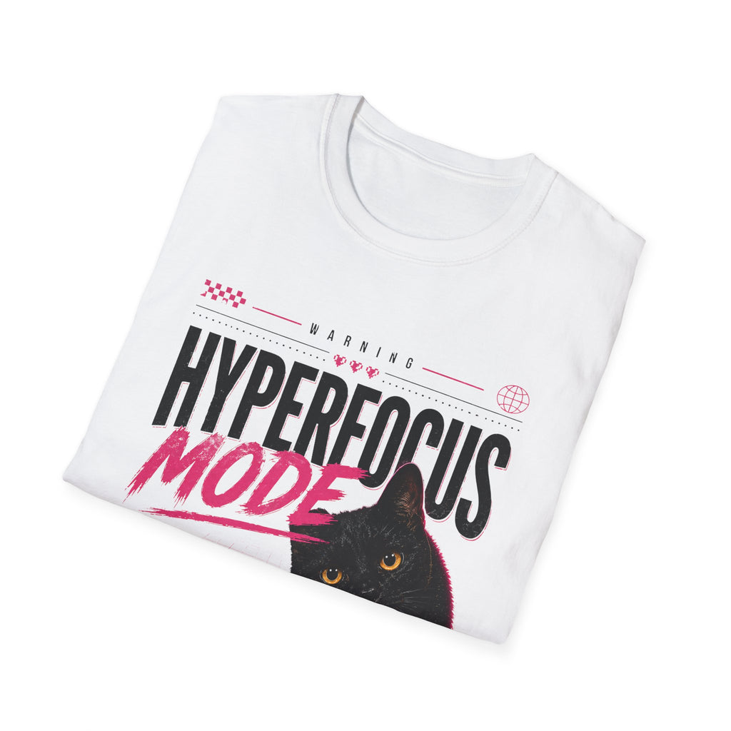 Hyperfocus Mode Cat T-Shirt | Cute Black Cat Graphic Tee