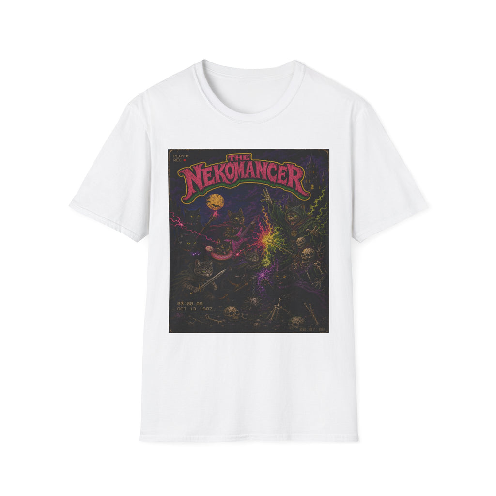 The Nekomancer T-Shirt | Cat Mage Spellbook Illustration