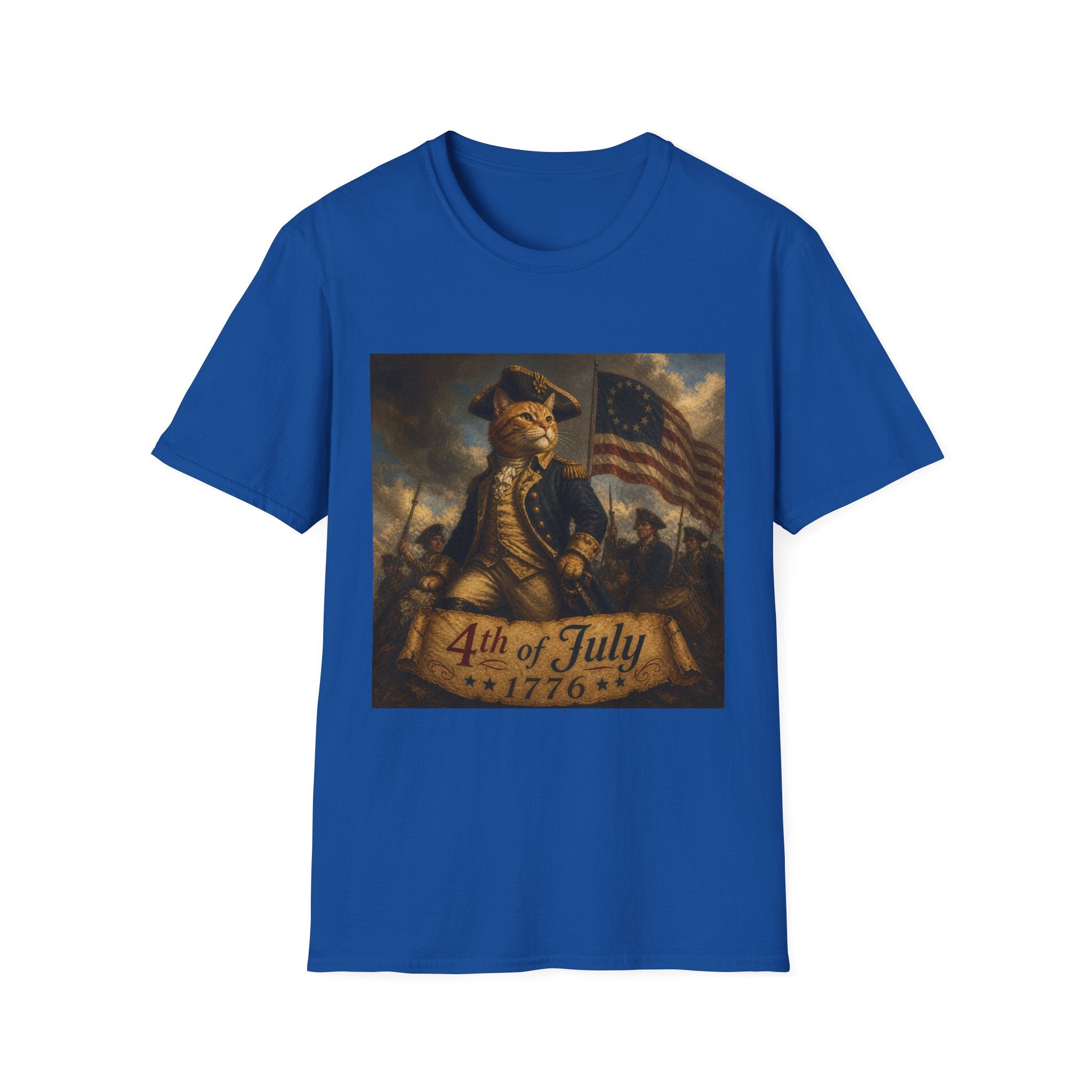 4th of July Revolutionary Fox T-Shirt | American Flag, 1776 Patriotic Design
