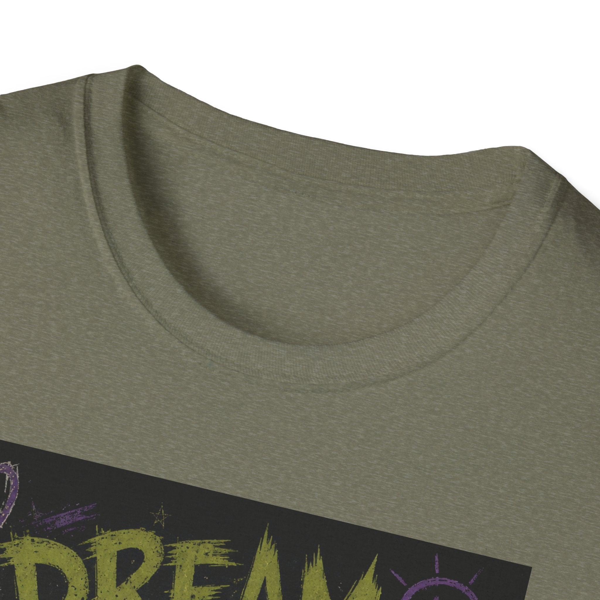 Dream of Pickles cat illustration T-Shirt | whimsical night scene, purple text