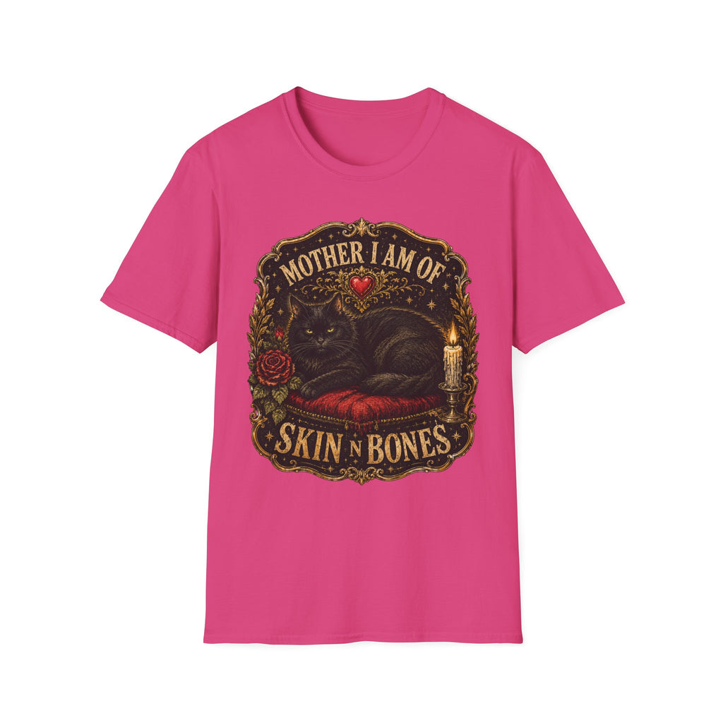 Mother I Am Of... Cat Skull Gothic T-Shirt | Black Cat, Rose, Candle