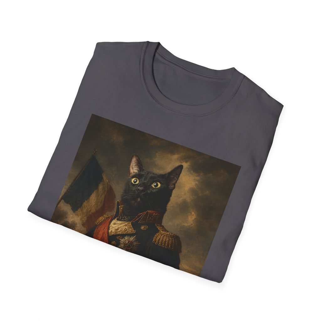 Regal Black Cat General T-Shirt | Vintage Portrait, Military Uniform