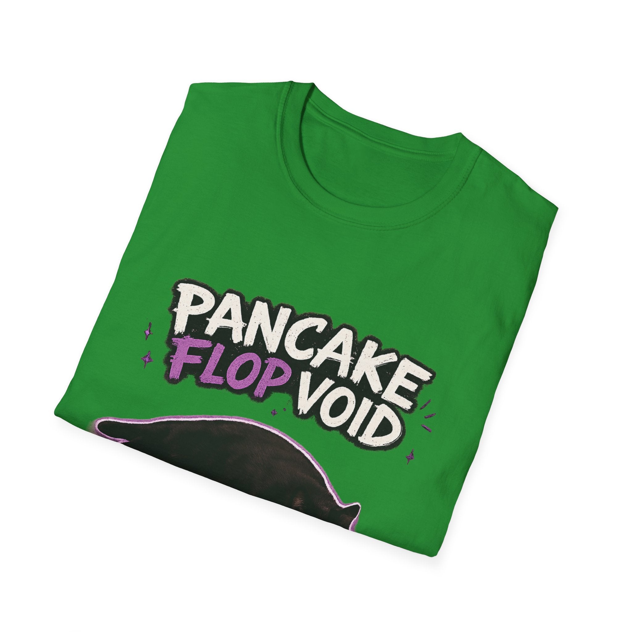 Pancake Flop Void cat graphic T-Shirt | no bones no thoughts just flop