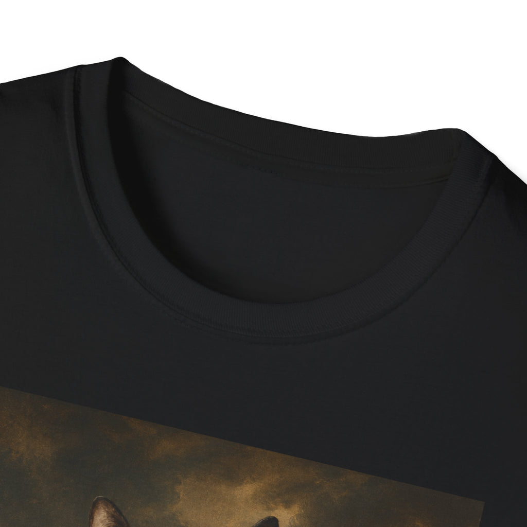 Regal Black Cat General T-Shirt | Vintage Portrait, Military Uniform