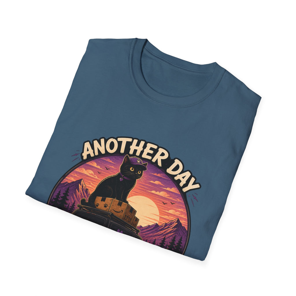 Another Day Another Delivery cat sunset T-Shirt | Delivery Cat Graphic Tee