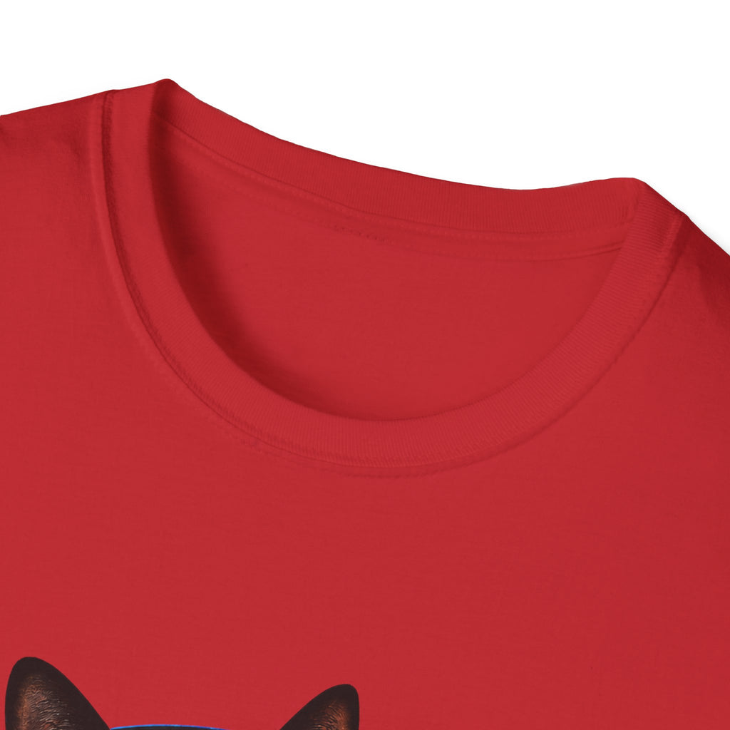 Black Cat with Headphones I Saw That T-Shirt | Funny Cat Tee