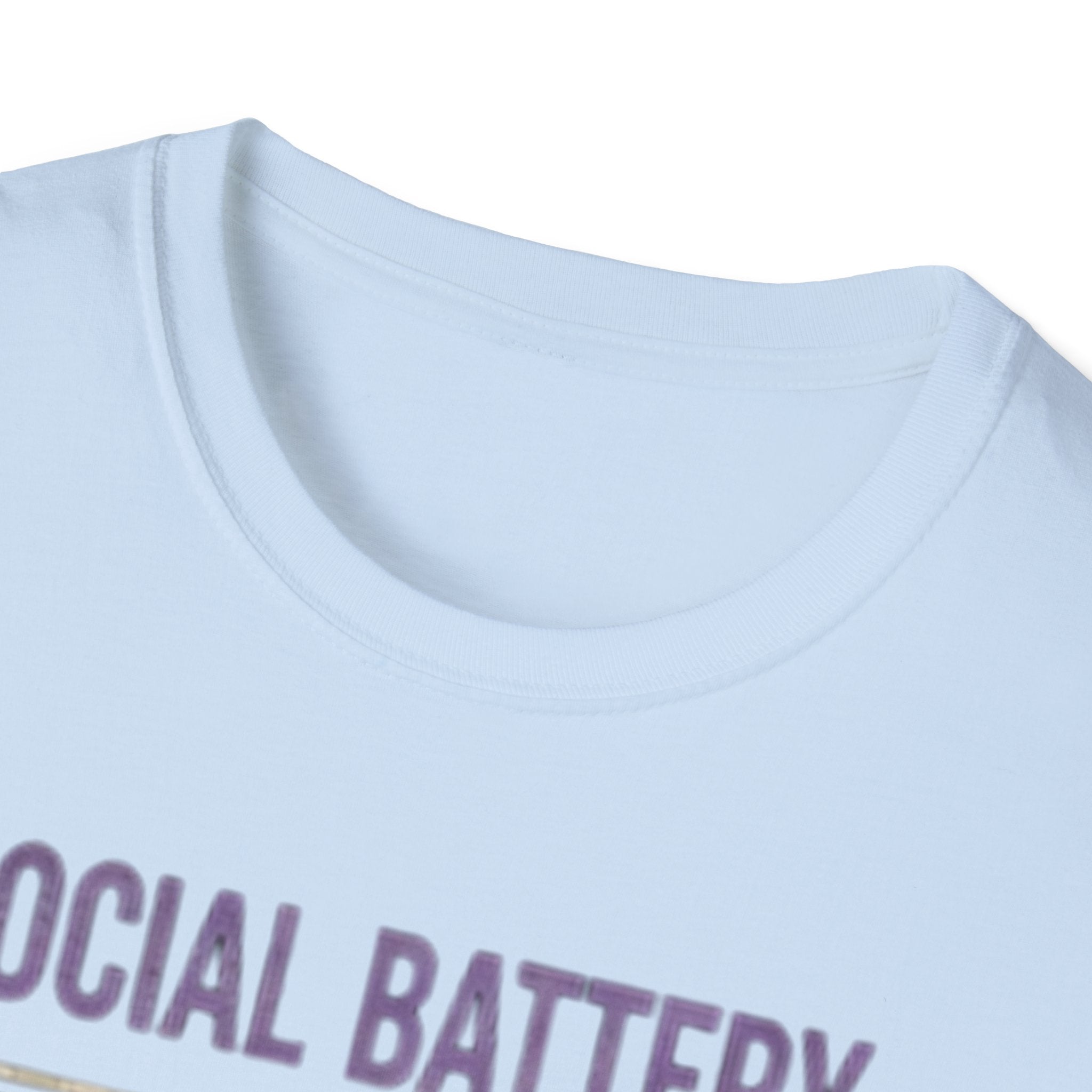 Social Battery Drained Cat T-Shirt | Low Battery Cat Shirt