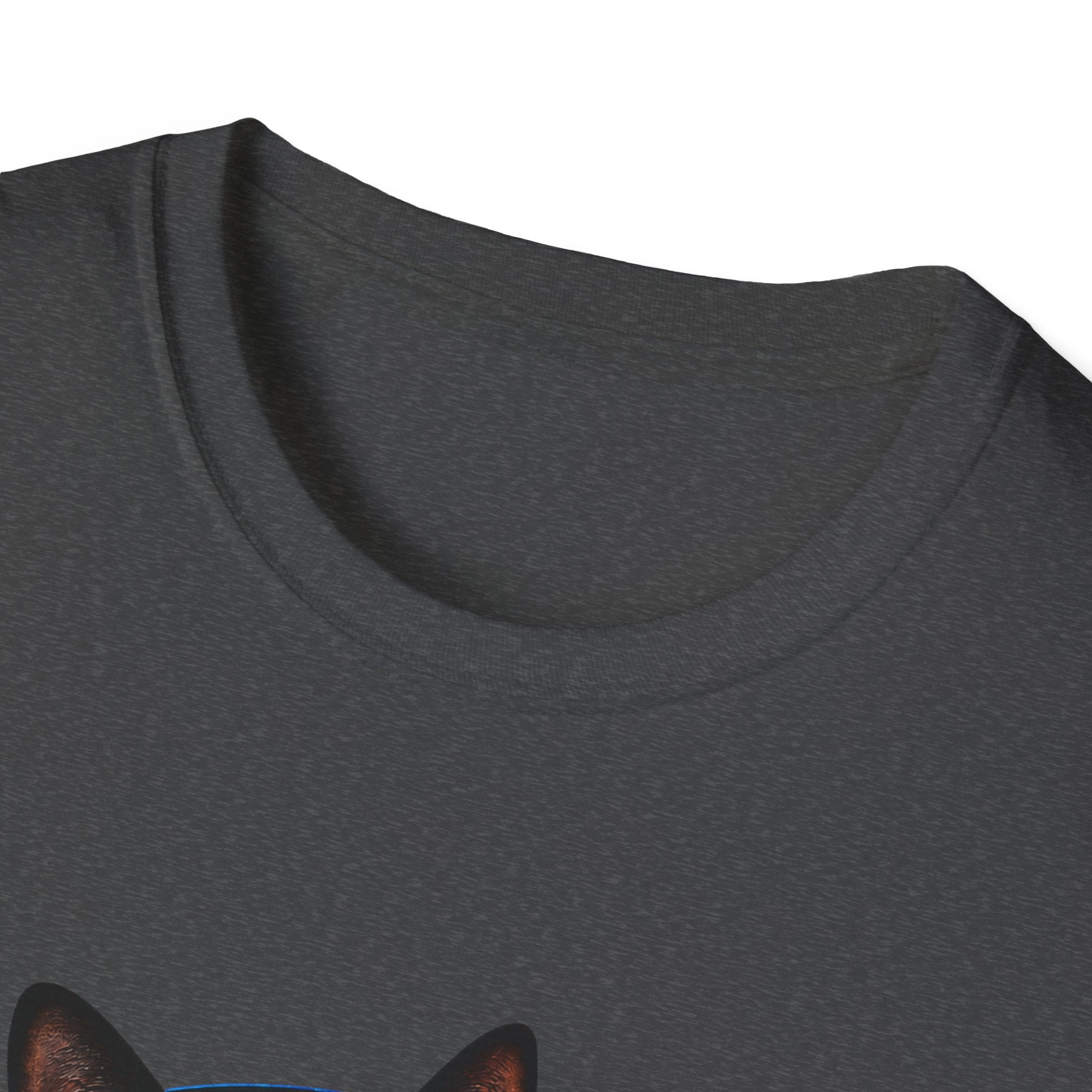 Black Cat with Headphones I Saw That T-Shirt | Funny Cat Tee