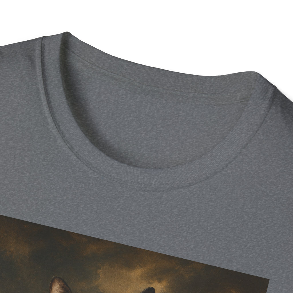 Regal Black Cat General T-Shirt | Vintage Portrait, Military Uniform