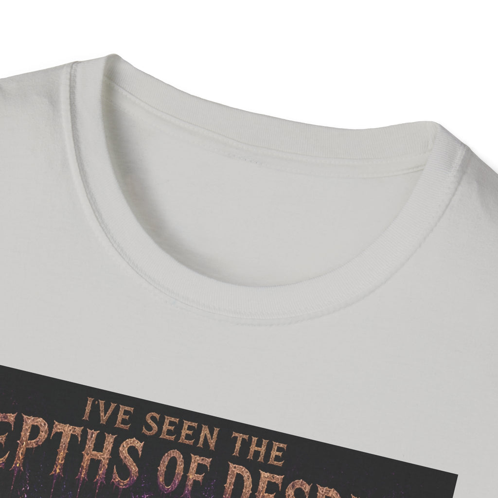 Depths of Despair Cat with Cheese, T-Shirt | Cat Illustration, Funny Quote